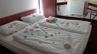 Trzyosobowy pokój z osobnymi łóżkami - Hotel Drive Inn Törökbálint w pobliżu Budapesztu - Hotel Drive Inn*** Törökbálint - blisko autostrady wiedeńskiej M1, w pobliżu Budapesztu