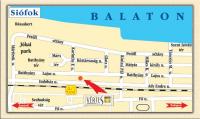 Hotel Vertes Wellness w Sifok nad Balatonem - mapa orientacyjna 